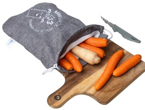 Wrap - up Funkčné vrecko MRKVÁČEK, vrecko na zeleninu (1kg), aby zostala čerstvá - mix farieb Farba: šedá