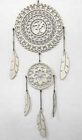 SENTOP | Drevený lapač snov OM Mandala - Boho dekorácia na stenu I SENTOP PR0001