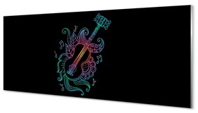 Obraz plexi Poznámky farebné gitary 120x60 cm