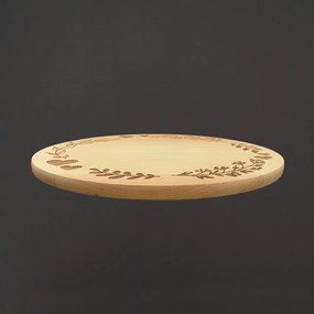 AMADEA Drevená otočná doštička s gravírom, masívne drevo, 35 cm
