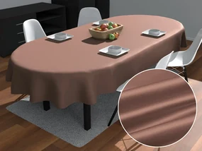 Biante Saténový oválny obrus polyesterový Satén LUX-L048 Bronzovo hnedý 80x120 cm