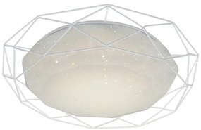 CLX Stropné LED osvetlenie IGNAZIO, 24W, teplá biela, 43cm, guľaté, biele