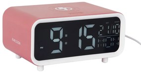 Digitálny budík s bezdrôtovou nabíjačkou Chunky LED – Karlsson