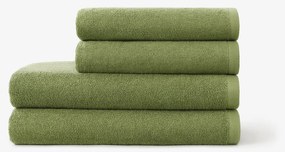 Goldea bavlnený froté uterák / osuška soft bez bordúry – olivový 30 x 50 cm