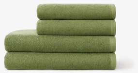 Goldea bavlnený froté uterák / osuška soft bez bordúry – olivový 50 x 100 cm