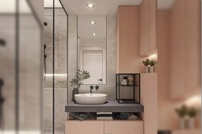 Rea Lungo Long, podomietková umývadlová/vaňová batéria + BOX, čierna matná, REA-B0371