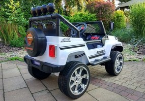 LEAN CARS Elektrické autíčko Jeep S2388 biele 4x45W