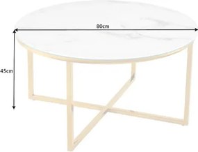 Konferenčný stôl 42160 Elegance Ø80cm Marble Look - Komfort-nábytok
