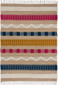 Flair Rugs, AKCIA: 160x230 cm Kusový koberec Jubilant Medina Jute Natural/Multi, viacfarebná, obývacia izba