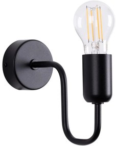 Sollux SL.1445 - Nástenná lampa VECTOR 1xE27/15W/230V čierna