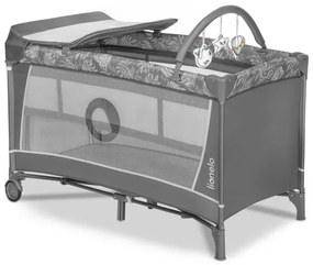 Lionelo - Cestovná postieľka FLOWER Sivý kameň