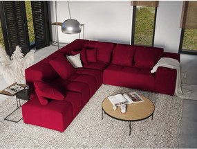 Červený zamatový modul pohovky Rome Velvet - Cosmopolitan Design