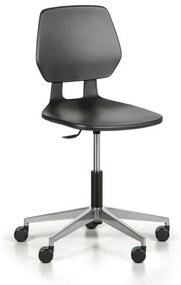 Antares Pracovná stolička ALLOY Plast, nízka, na kolieskach, sivá