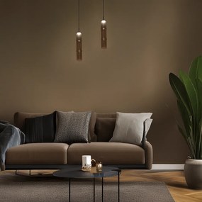 Závesné svietidlo Bato, 1x svetlohnedé sklenené tienidlo, b