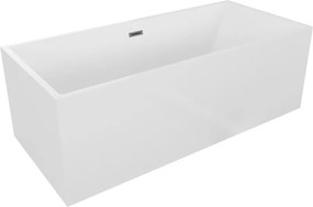 Mexen Vigo, voľne stojaca vaňa 178,5 x 80 cm, biela, grafitový prepad, 51251788000-66