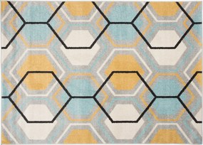 TA Koberec C569B ŠEDÁ/TURQUOIS AZURE Rozmer: 180x260 cm