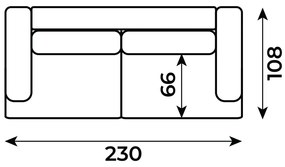 PROXIMA.store - 3-sedačková pohovka plocha spania 138x195 - LATTE SKUPINA LÁTOK: Skupina 1