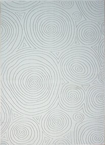 Biely obdĺžnikový koberec Zen Garden 2404 WHITE so vzorom Rozmer: 200x290 cm