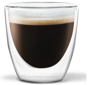 Sklenené hrnčeky v súprave 2 ks na espresso/dvojstenné 80 ml Amo – Vialli Design