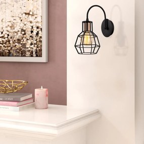 Nástenná lampa Kapadokya čierna