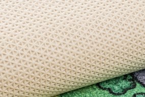 Protišmykový detský koberec REBEL ROADS 95 Mestečko, sivo - zelený