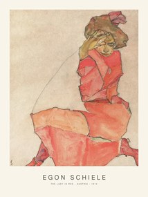 Obrazová reprodukcia The Lady in Red (Special Edition Female Portrait) - Egon Schiele