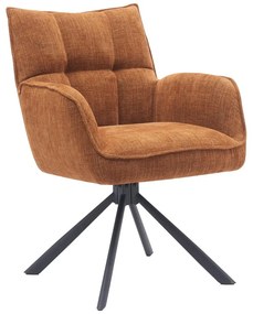 Oranžové čalúnené jedálenské kreslá v súprave 2 ks Marilla – Unique Furniture