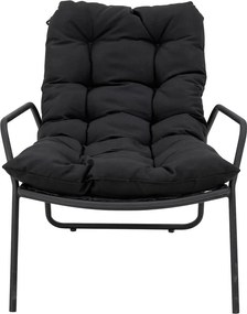 Čierne záhradné ležadlo s podnožkou Boel - Bloomingville