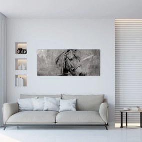 Obraz - Portrét koňa (120x50 cm)