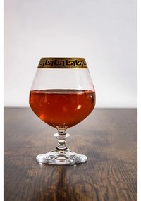 BOHEMIA ANGELA VERSO GOLD POHÁR NA BRANDY 400 ML SADA 6 KS