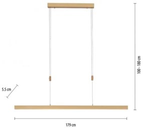 Paul Neuhaus 2568-60 - LED Stmievateľný luster na lanku ADRIANA LED/14W/230V mosadz