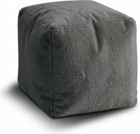 Sablio Taburetka Cube SOFTY - Graphite - 40x40x40 cm