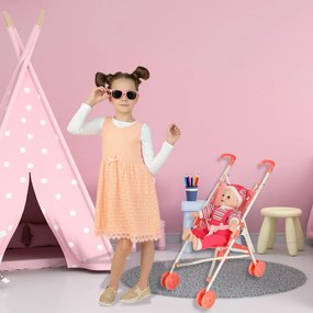 KIK Baby Annabell skladací kočík pre bábiku, ružový