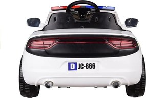 LEAN CARS Policajné auto na batérie biele