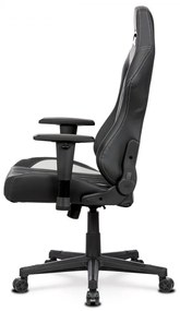 Autronic -  Herné kreslo E-RACER KA-F06 GREY, poťah sivá a čierna ekokoža