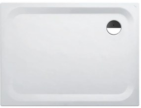 LAUFEN Platina obdĺžniková sprchová vanička zo smaltovanej ocele, odtok v rohu, 1200 x 900 x 25 mm, biela, s protišmykom, H2150326000401