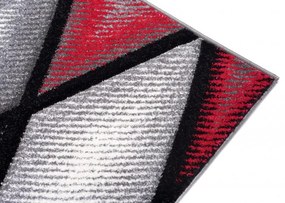 Koberec Sumatra J373B Diamond čierny, sivý, červený