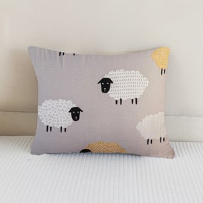 Dekoračný povlak na vankúš SHEEP DREAM 40x50 cm sivý