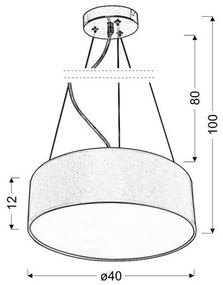 Luster na lanku KIOTO 3xE27/40W/230V