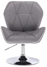 LuxuryForm DESIGN Stolička MILANO MAX na striebornom tanieri - šedá