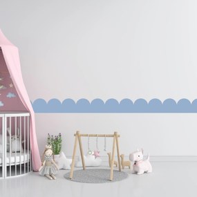 PIPPER. Textilná samolepiaca tapeta - Mini Oblúk - Modrá tmavá farba Farba: Bledá