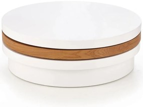 Konferenčný stolík Michelle biela/dub zlatý