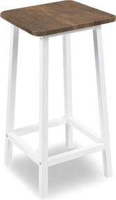 Barová židle Kent bílá/dub rustikalní