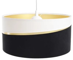 Luster na lanku SWING 1xE27/60W/230V čierna/biela/zlatá