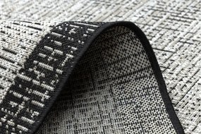 Koberec SIZAL FLOORLUX 20401 Ramka strieborný / čierny