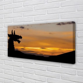 Obraz canvas Slnko oblohu drak 125x50 cm