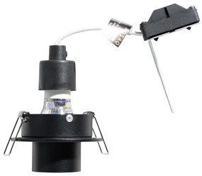 Sada 6 zapustených bodových svetiel čierna GU10 35 mm okrúhle naklápacie - Installa