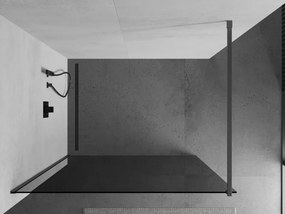 Mexen Kioto, sprchová zástena Walk-In 120 x 200 cm, 8mm šedé sklo, grafitový profil, 800-120-101-66-40