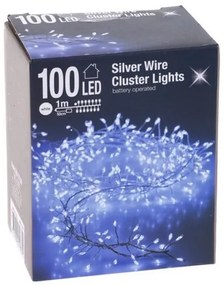 Svetelný vianočný drôt Martiel studená biela, 100 LED, 50 cm