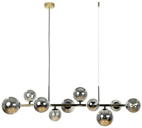 Zuma Line 1213 - Luster na lane SERENITY 10xG9/8W/230V zlatá/dymová čierna